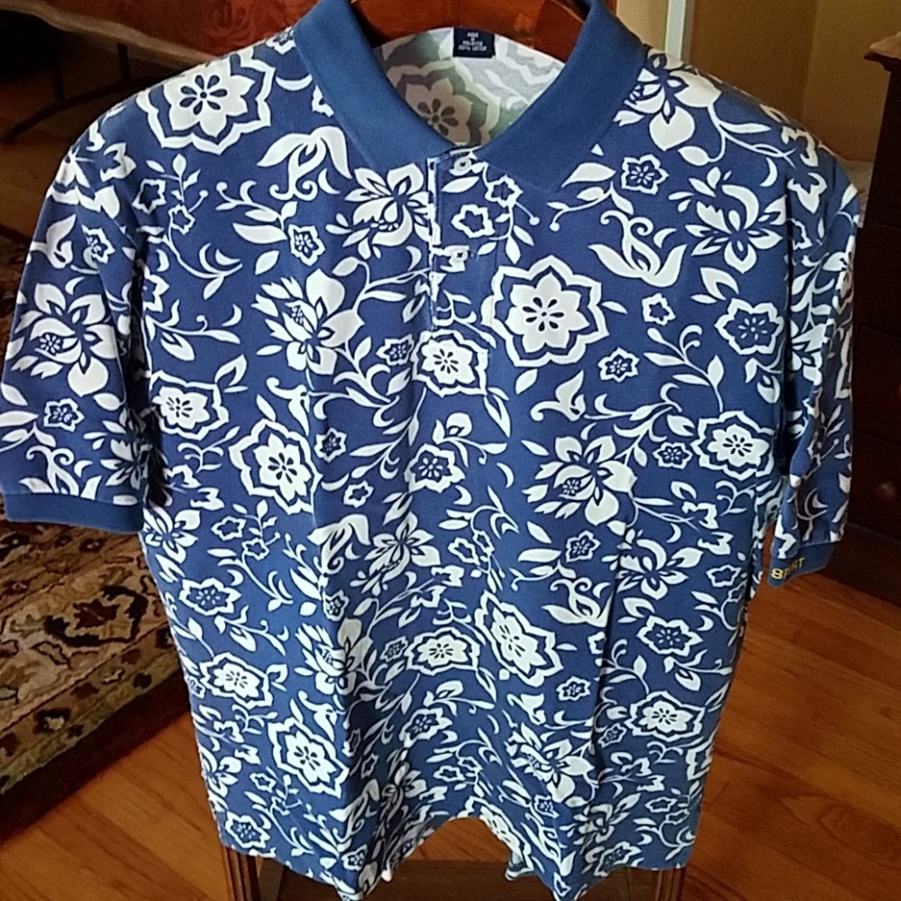 Vintage RL Polo Sport Shirt Large Floral - Picture 2 of 8